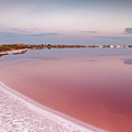 The Pink Lake after Sunset